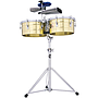 Latin Percussion - Timbal 14/15 Laton con Atril, Soporte para Cencerro Mod.LP257B_147