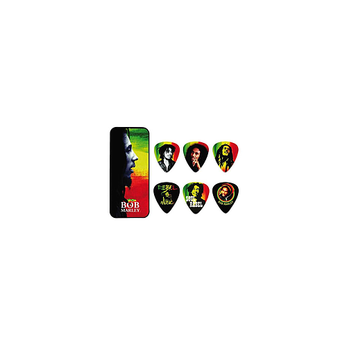 Dunlop - Plumillas Bob Marley Rasta con Estuche, Calibre: Heavy Mod.BOB-PT02H_49