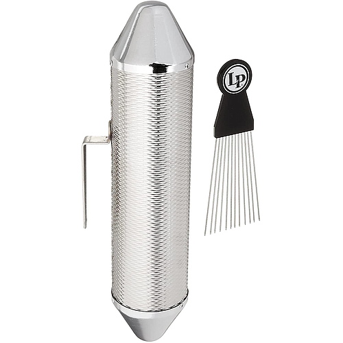 Latin Percussion - Guiro Torpedo, Tamaño Chico Material Metal con Raspador Mod.LP306B_20