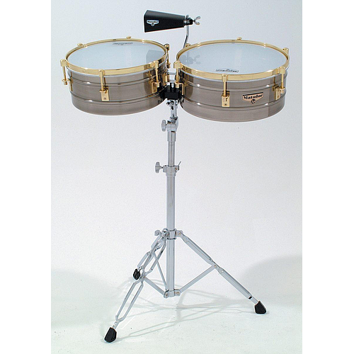 Latin Percussion - Timbal 14/15 Laton con Atril para Soporte de Cencerro Mod.M257B_94