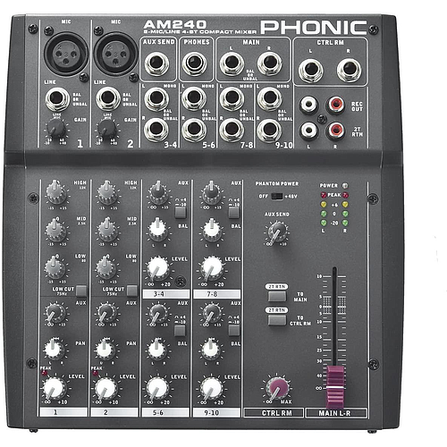 Phonic - Mezcladora Analoga Compacta, Serie AM Mod.AM-240_69