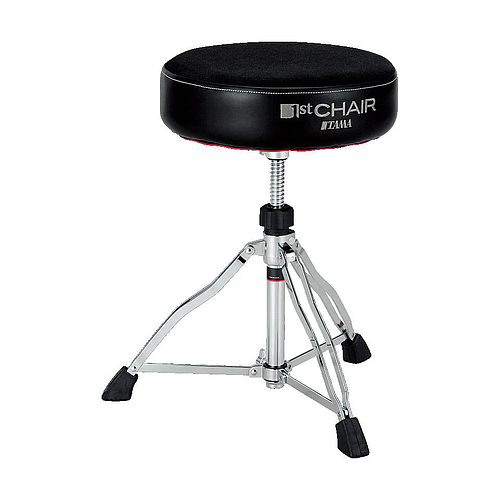 Tama - Asiento 1st Chair Round Rider para Baterista, Material: Tela Color: Negro Mod.HT430BC_10