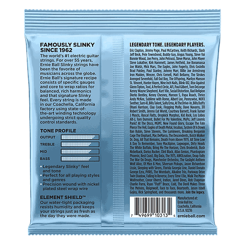 Ernie Ball - Encordado "Primo Slinky" para Guitarra Eléctrica, Niquel 9.5 - 44 Mod.2212_68