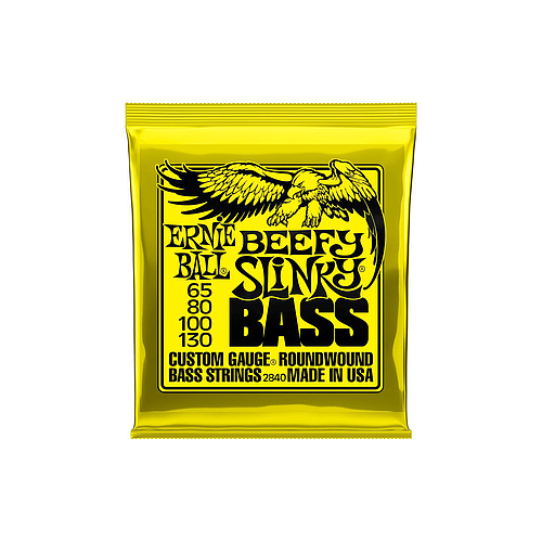 Ernie Ball - Encordado Beefy Slinky para Bajo Eléctrico, Niquel 0.065-0.130 Mod.2840_15