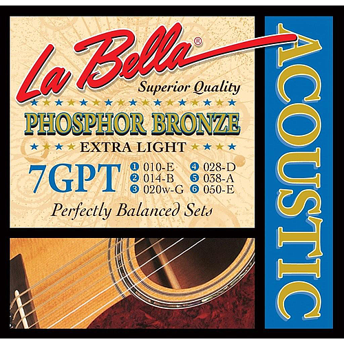 La Bella - Encordado para Guitarra Acústica Exligh BCE Mod.7GPT_72