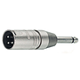 Neutrik - Adaptador XLR Macho de 3 Pines a Plug Mono 1/4" Mod.NA2MP_352