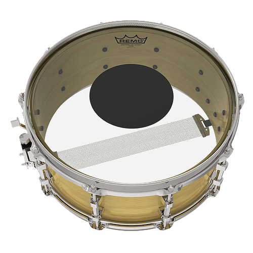Remo - Parche Controlled Sound, Tamaño: 13" Color: Negro Transp Mod.CS-0313-10_15