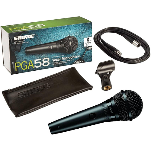 Shure - Micrófono Dinámico Cardiode para Voz, Tipo: XLR Mod.PGA58-XLR_63