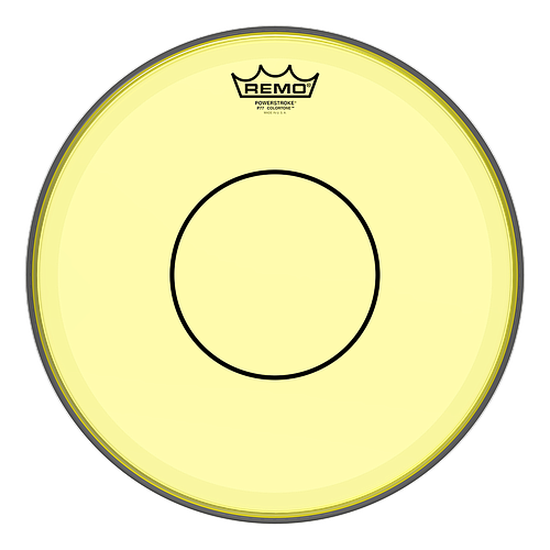 Remo - Parche Colortone Powerstroke 77, Tamaño: 14" Color: Amarillo Mod.P7-0314-CT-YE_7