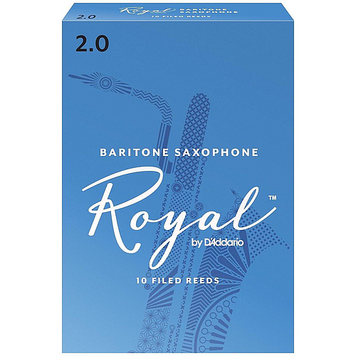 D'Addario - Cañas Royal para Sax Baritono, 10 Piezas Medida: 2 Mod.RLB1020_20