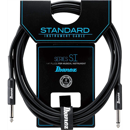 Ibañez - Cable para Instrumento SI, Tamaño: 3.05 mts. Negro Recto/Recto Mod.SI10_2