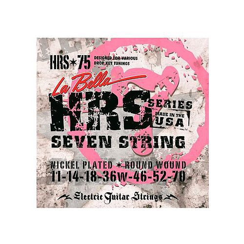 La Bella - Encordado HRS para Guitarra Eléctrica de 7 Cuerdas, 11-70 Mod.HRS-75