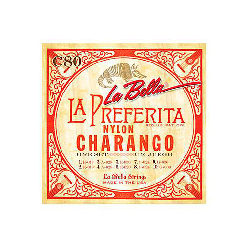 La Bella - Encordado para Charango, 10 Cuerdas Mod.C80