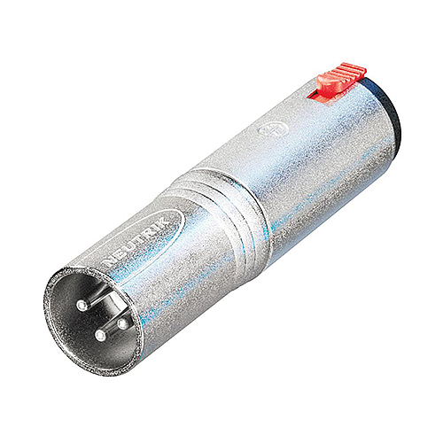 Neutrik - Adaptador XLR Macho 3 Pines a Jack Estereo TRS Mod.NA3MJ