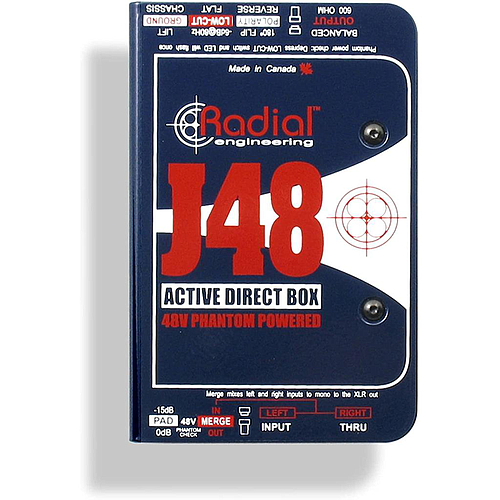 Radial - Caja Directa Clase A Activa con Phantom 48 V Mod.J48