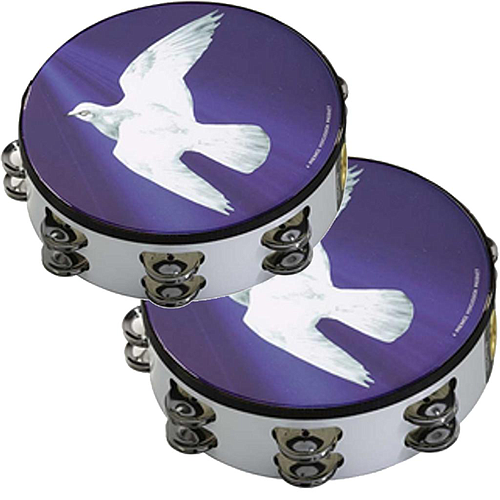 Remo - Pandero Religious Dove de 2 Hileras Mod.TA-92__-18