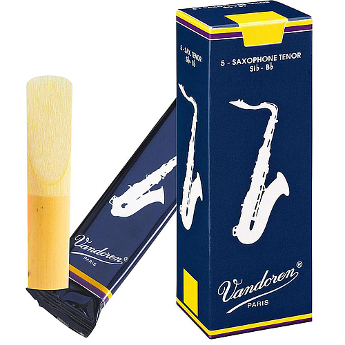 Vandoren - Cañas Tradicional para Sax Tenor Sib, 5 Piezas Mod.SR22__