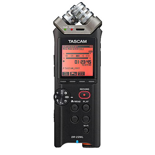 Tascam - Grabadora de mano de 2 Pistas y conexion WIFI Mod.DR-22WL