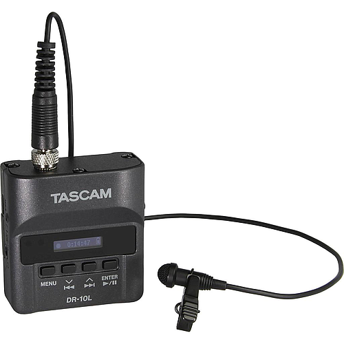 Tascam - Grabador digital MicroSD para Micrófonos de solapa Mod.DR-10L