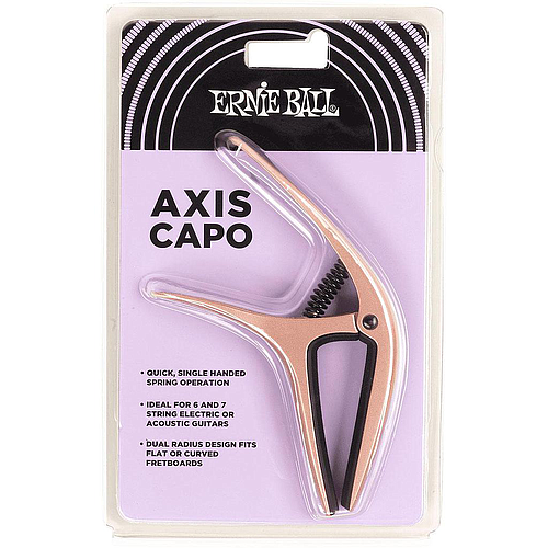 Ernie Ball - Capotraso Axis para Guitarra, Color: Oro Rosado Satin Mod.9605