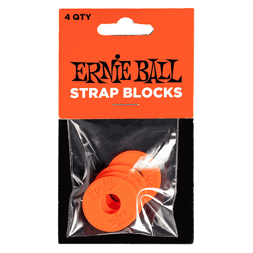 Ernie Ball - 4 Seguros de Plástico para Tahali, Color: Rojo Mod.5620