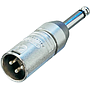 Neutrik - Adaptador XLR Macho de 3 Pines a Plug Mono 1/4" Mod.NA2MP